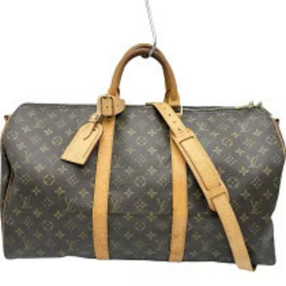 Louis Vuitton Keepall Bandouliere Brown Monogram Canvas Boston Bag